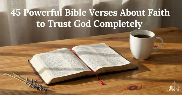 Open Bible with morning sunlight, symbolizing Bible Verses About Faith and trusting God