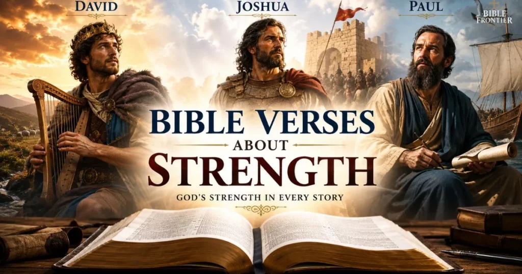 Bible Verses About Strength inspired by David, Joshua, and Paul trusting God's faithful guidance