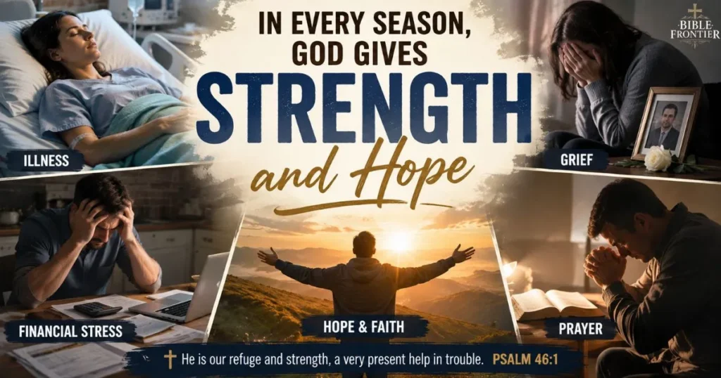 Bible Verses About Strength bringing comfort, peace, and hope during life's difficult situations