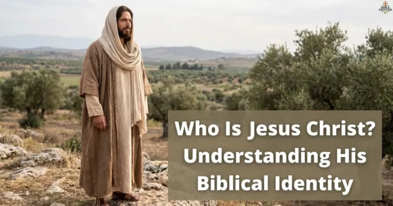 Jesus Christ standing in a Galilean landscape, representing who Jesus Christ is according to the Bible.